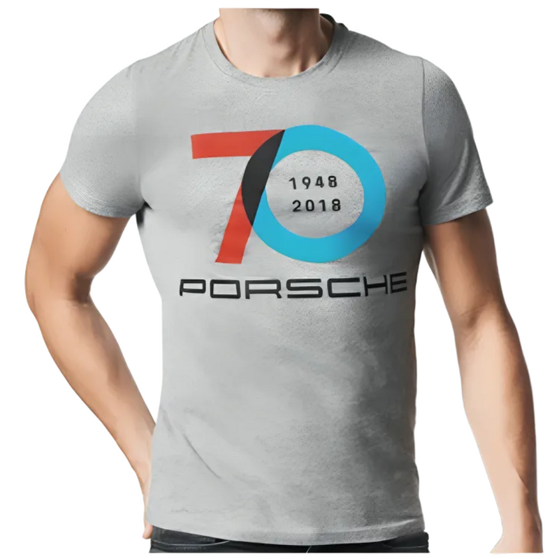 Porsche Genuine Porsche 70YR T-Shirt Light Grey - PNA711XXL0KUSA PNA711XXL0KUSA