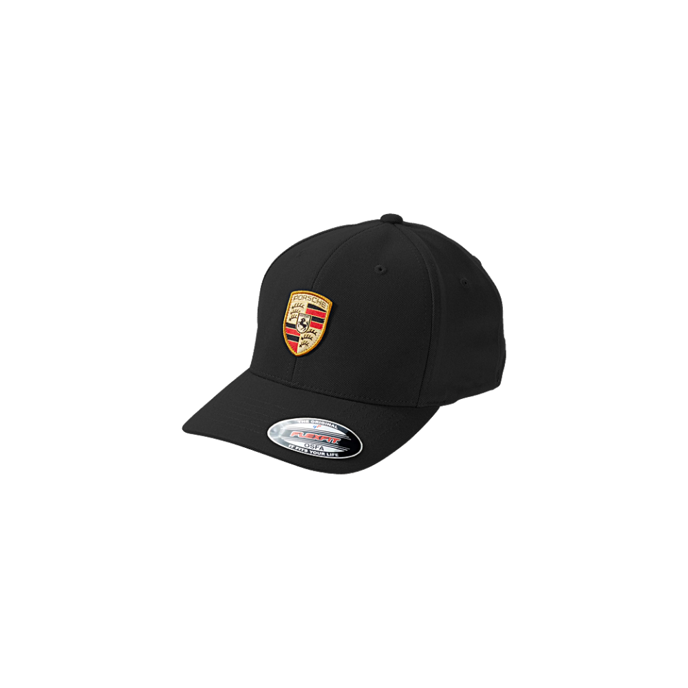 Porsche Genuine Porsche Cap Unisex Crest Black - Flexfit - WAP5900010J WAP5900010J