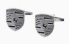 Porsche Genuine Porsche Porsche Crest Cufflinks In Nickel/Black - WAP0509600M0MK WAP0509600M0MK