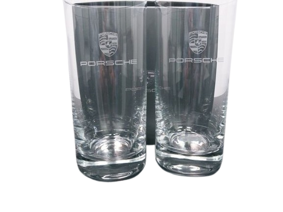 Porsche Genuine Porsche Porsche Crest Highball Glasses - WAP0500510MUSA WAP0500510MUSA