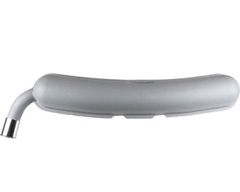 Porsche Grey Painted Exhaust Muffler - Rear - 911 73-83 911-111-025-01G