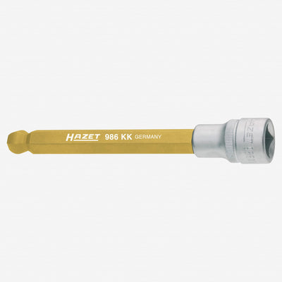 Porsche Hazet 986KK-6 6mm Ball End Hex Titanium-Nitride Socket 1/2 in - Long HZ986KK-6