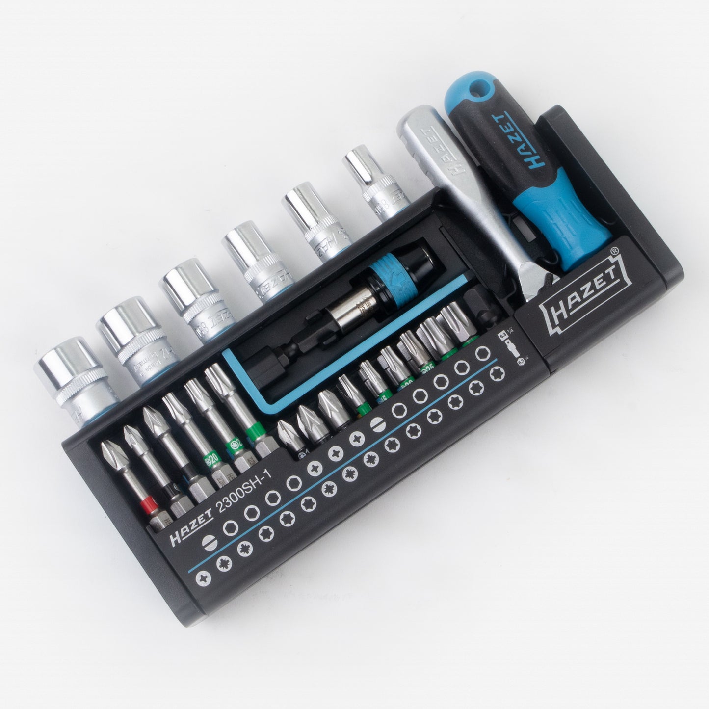 Porsche Hazet HZ2300SH-1 Smartholder 1/4 in Socket/Bit Set - 39 Pieces HZ2300SH-1