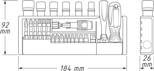 Porsche Hazet HZ2300SH-1 Smartholder 1/4 in Socket/Bit Set - 39 Pieces HZ2300SH-1