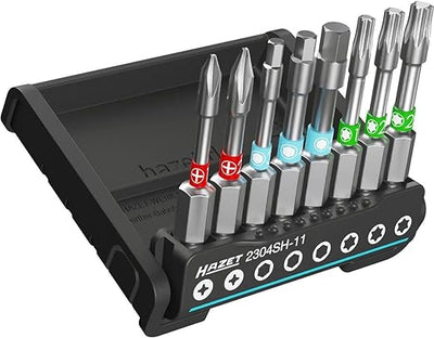 Porsche Hazet HZ2304SH-11 SmartHolder Torx/PH/Hex Bit Set - Long - 8 Pieces HZ2304SH-11