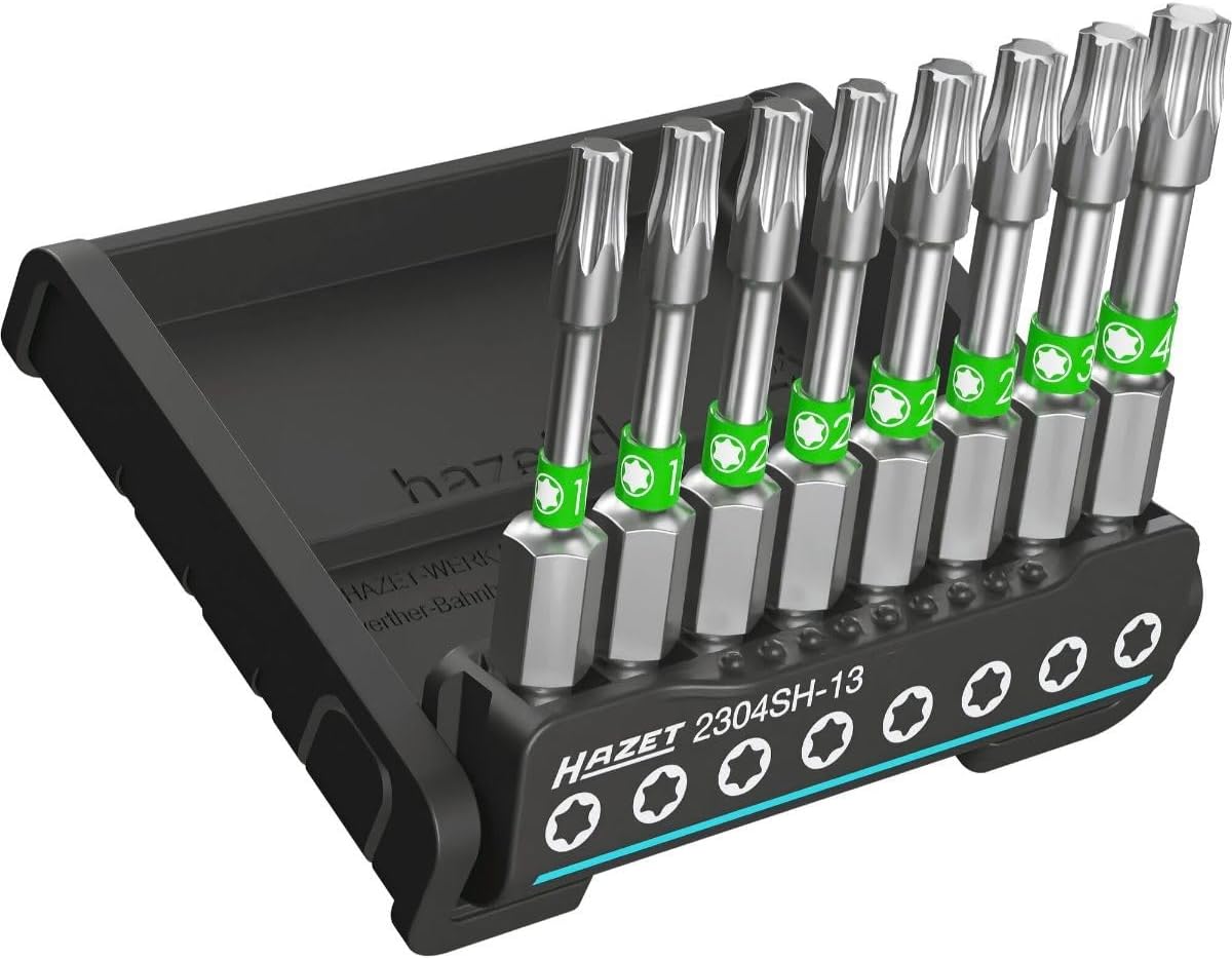 Porsche Hazet HZ2304SH-13 SmartHolder Torx Bit Set - Long - 8 Pieces HZ2304SH-13