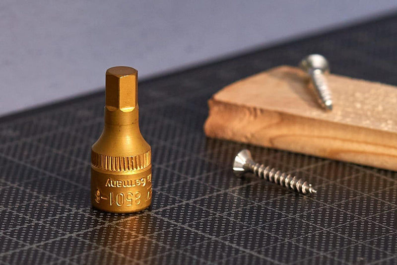 Porsche Hazet HZ8501-6 6mm Hex Titanium-Nitride 1/4 in Socket HZ8501-6