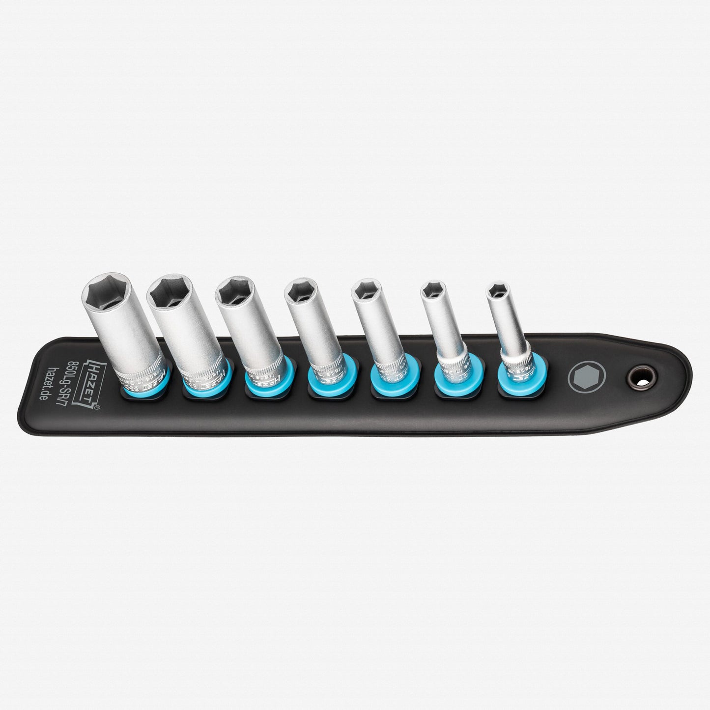 Porsche Hazet HZ850LG-SR/7 SmartRail 1/4 in Metric Deep Socket Set - 7 Pieces HZ850LG-SR/7