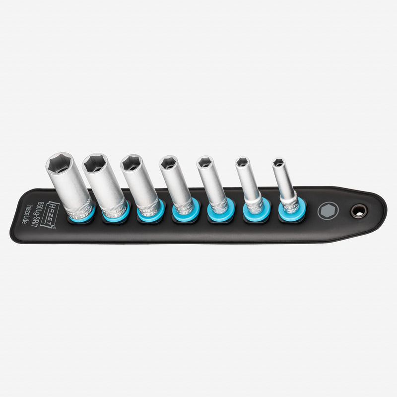 Porsche Hazet HZ850LG-SR/7 SmartRail 1/4 in Metric Deep Socket Set - 7 Pieces HZ850LG-SR/7