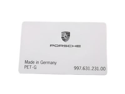 Porsche Headlight Release Card - 911 05-11 997-631-231-00