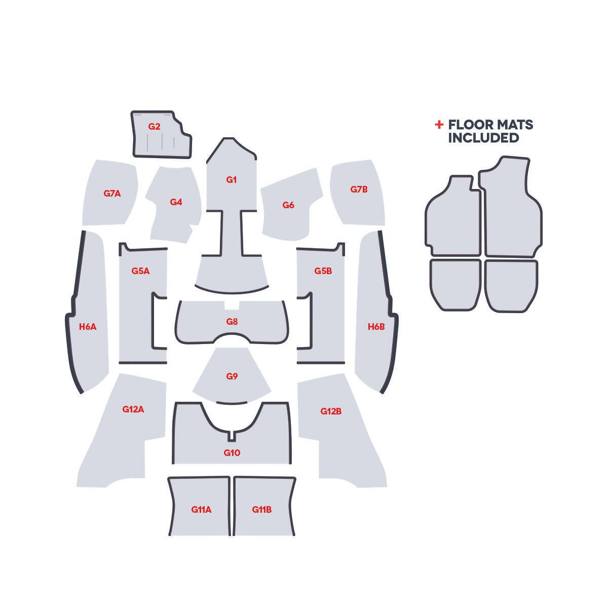 Porsche Houndstooth Carpets Set - 911/930 69-98 CB-CRPT-BLK-1