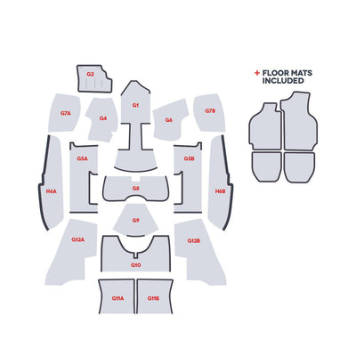 Porsche Houndstooth Carpets Set - 911/930 69-98 CB-CRPT-BLK-1