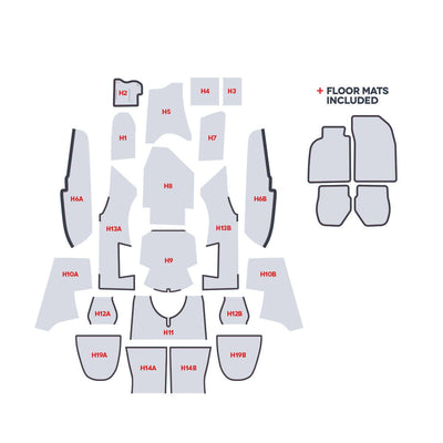 Porsche Houndstooth Carpets Set - 911/930 69-98 CB-CRPT-BLK-1