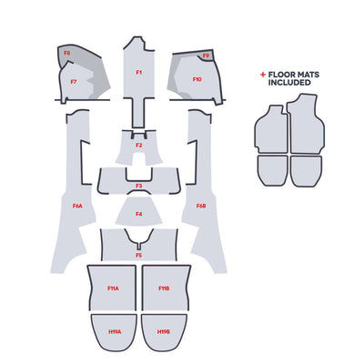 Porsche Houndstooth Carpets Set - 911/930 69-98 CB-CRPT-BLK-1