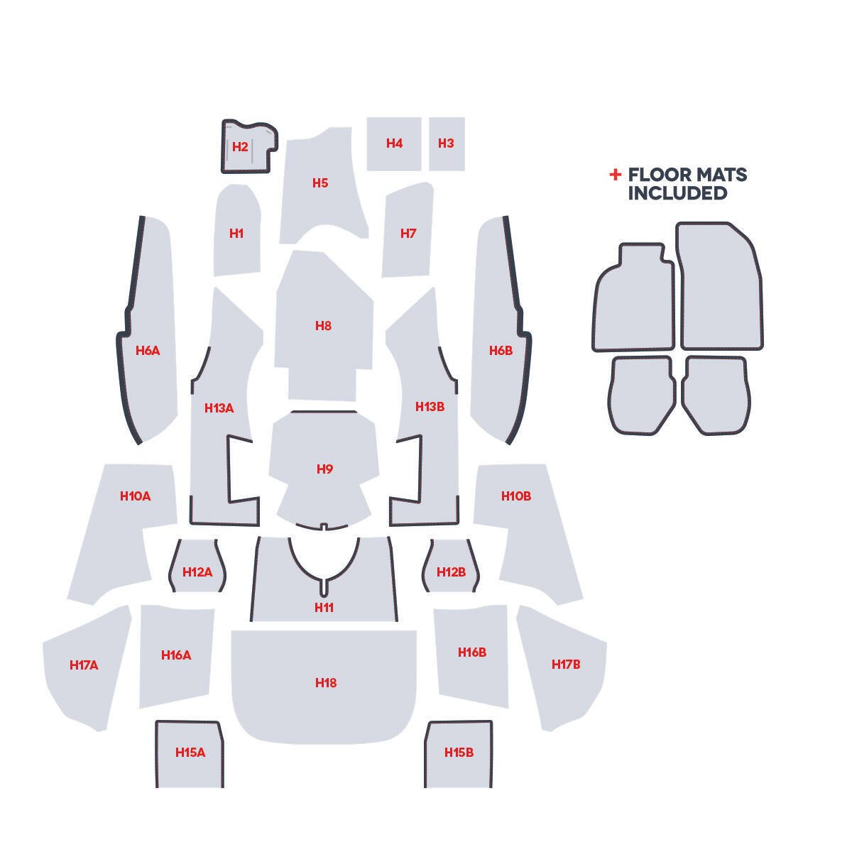 Porsche Houndstooth Carpets Set - 911/930 69-98 CB-CRPT-BLK-1