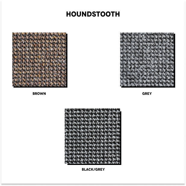 Porsche Houndstooth Carpets Set - 911/930 69-98 CB-CRPT-BLK-1