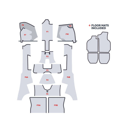 Porsche Houndstooth Carpets Set - 911/930 69-98 CB-CRPT-BLK-1