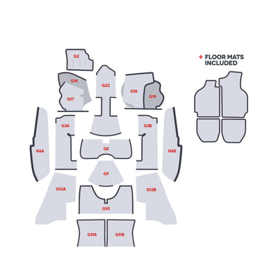 Porsche Houndstooth Carpets Set - 911/930 69-98 CB-CRPT-BLK-1