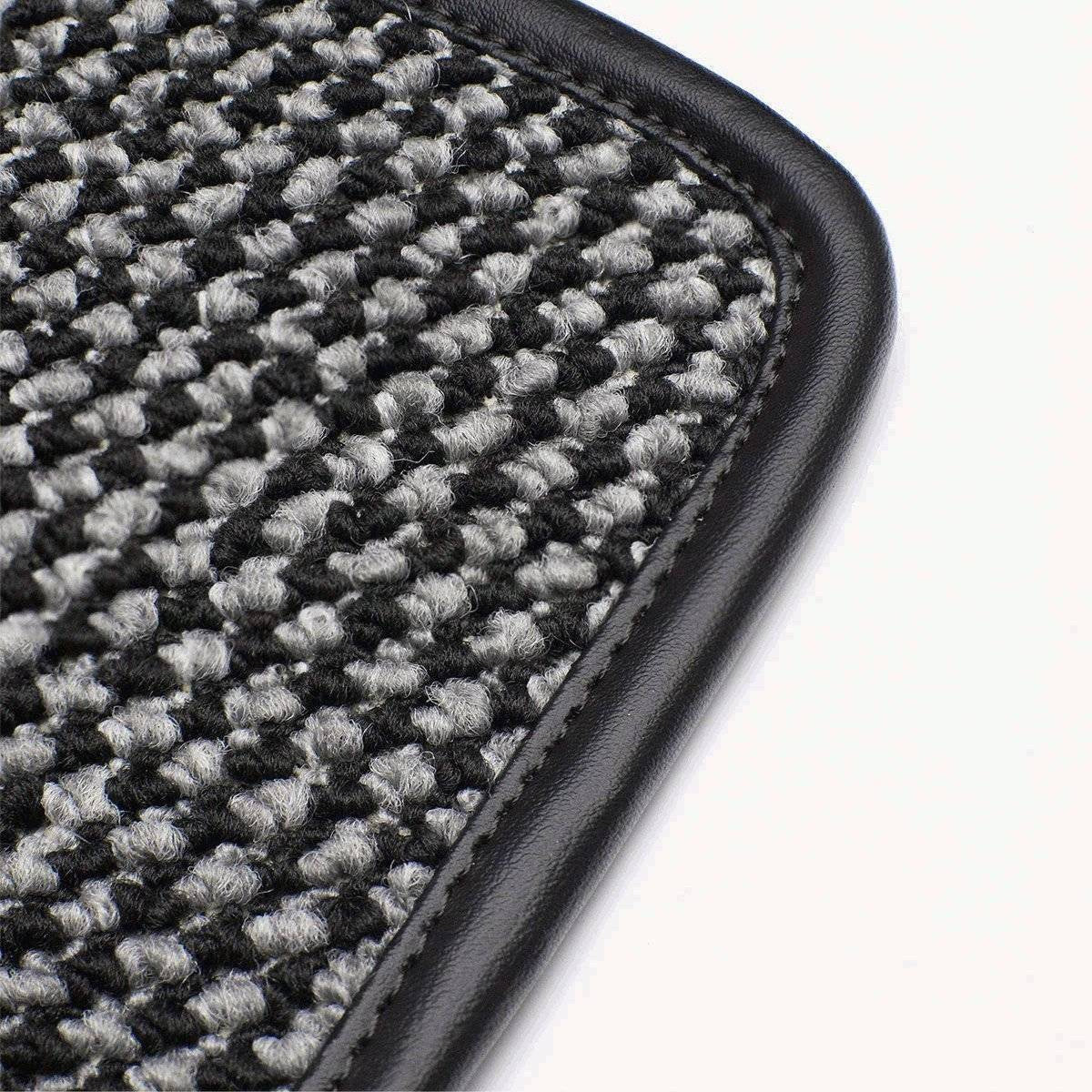 Porsche Houndstooth Floor Mats Black/Grey - CB-MATS-BLK-GRY