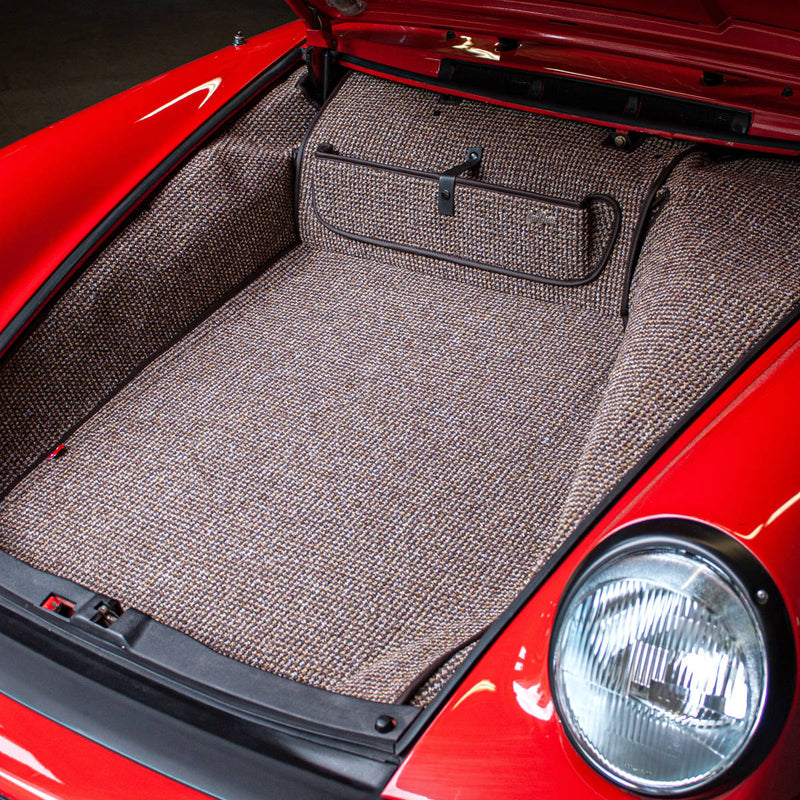 Porsche Houndstooth Trunk Mat Brown - 911 65-98 - Macan 15-24 CB-TRMT-BRW-1