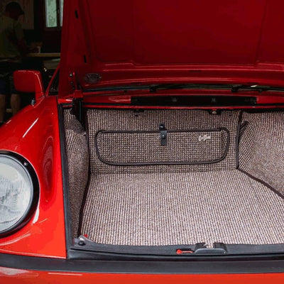 Porsche Houndstooth Trunk Mat Brown - 911 65-98 - Macan 15-24 CB-TRMT-BRW-1