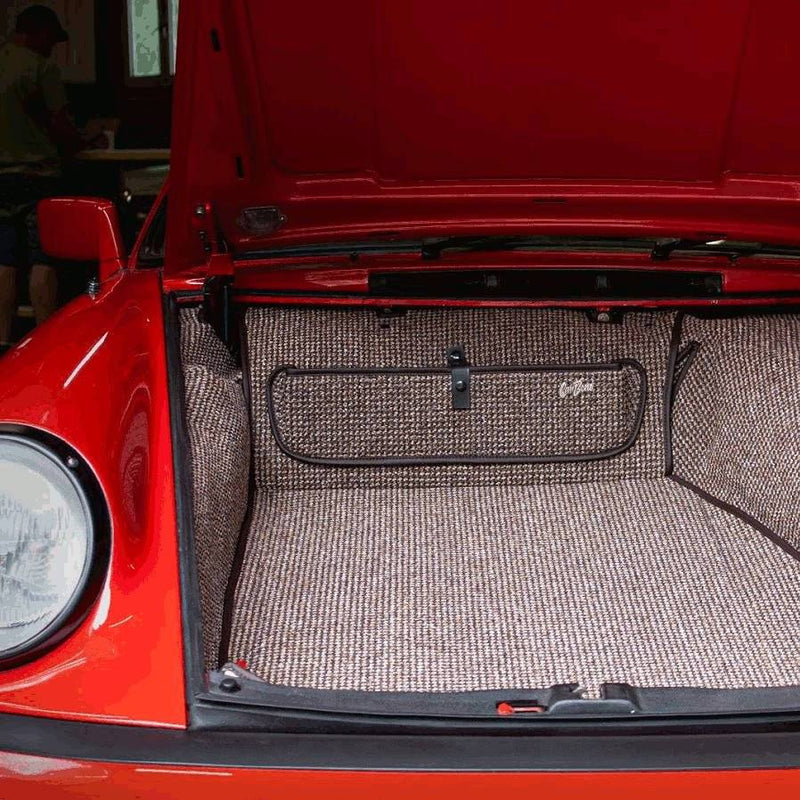 Porsche Houndstooth Trunk Mat Brown - 911 65-98 - Macan 15-24 CB-TRMT-BRW-1