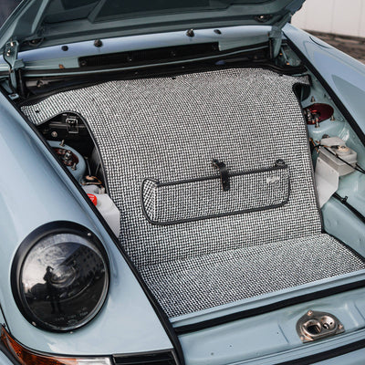 Porsche Houndstooth Trunk Mat Grey - 911 65-98 - Macan 15-24 CB-TRMT-GRY-1