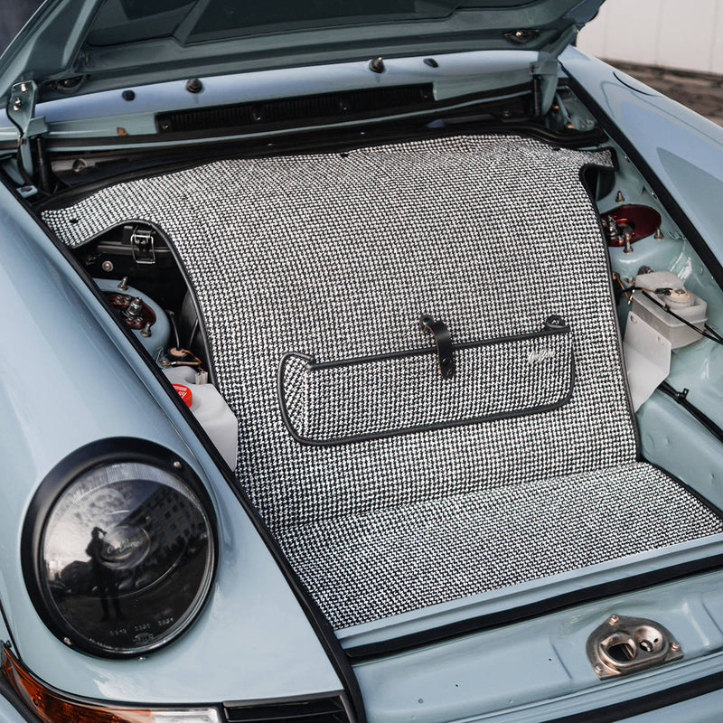 Porsche Houndstooth Trunk Mat Grey - 911 65-98 - Macan 15-24 CB-TRMT-GRY-1
