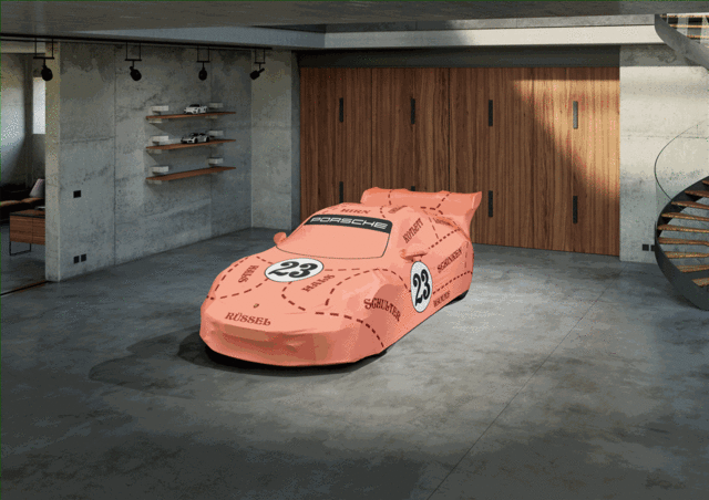 Porsche Indoor Car Cover Pink Pig Design - 99204401219 - 992 18-23 99204401219