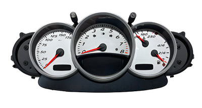 Porsche Instrument Cluster Black & Silver - Boxster 00-04 98664121303FHB