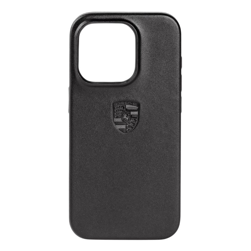 Porsche Iphone 15 Pro Crest Snap On Case - Black