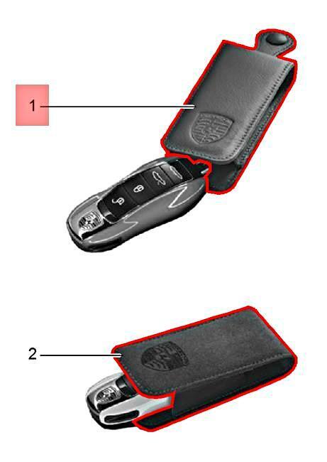 Porsche Key Pouch Grey - - 911/Boxster/Cayman 65-16 - 97004400100 97004400100