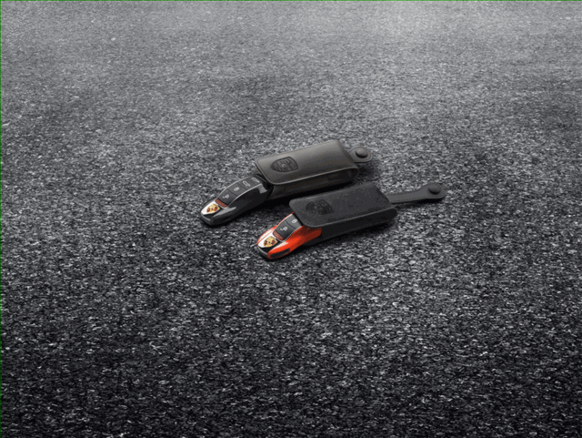 Porsche Key Pouch In Alcantara - Lava Orange - 911 65-89 00004400111M2A