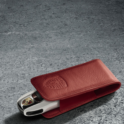 Porsche Key Pouch In Leather - Marsala Red - 97004400107 - Cayenne - Panamera 97004400107