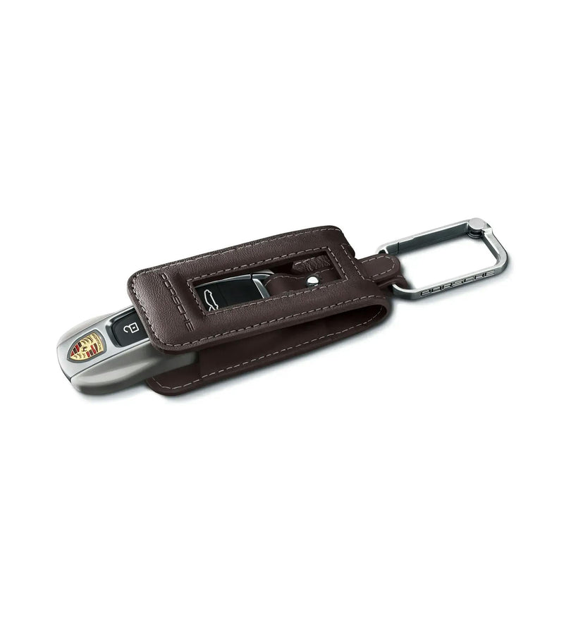 Porsche Key Pouch In Leather - Umber - 97004400046 - 911 65-89 - Cayenne 97004400046