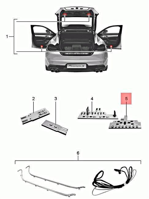 Porsche Lamp LED Module Sun Visor - 97004490125 - Panamera 97004490125