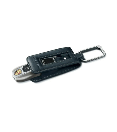 Porsche Leather Key Pouch Graphite Blue - 971044003OH7 - 911 - Cayenne - Panamera - Taycan 971044003OH7
