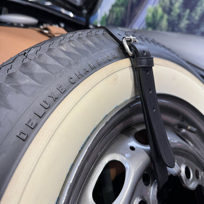 Porsche Leather Strap For Spare Wheel - Black - 356 50-65 1689811200