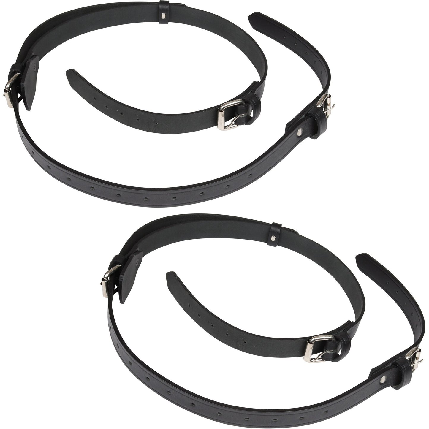 Porsche Leather Strap Set For Luggage Rack - Black - 356 50-65 1601650110