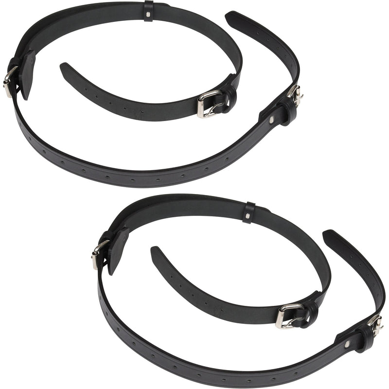 Porsche Leather Strap Set For Luggage Rack - Black - 356 50-65 1601650110