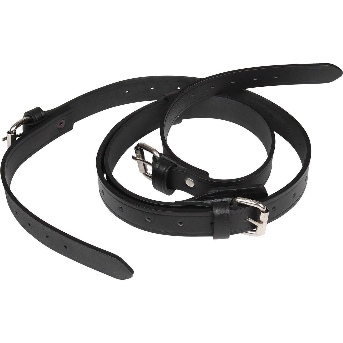 Porsche Leather Strap Set For Luggage Rack - Black - 356 50-65 1601650110