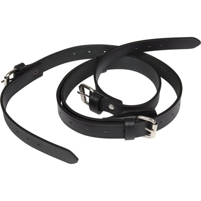 Porsche Leather Strap Set For Luggage Rack - Black - 356 50-65 1601650110