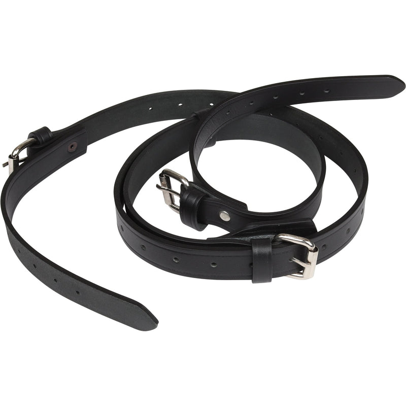 Porsche Leather Strap Set For Luggage Rack - Black - 356 50-65 1601650110