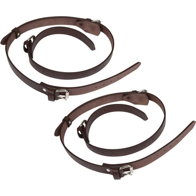 Porsche Leather Strap Set For Luggage Rack - Brown - 356 50-65 1601650210