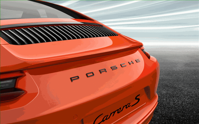 Porsche Logotype Painted Black - 99104480380041 - 991 12-18 99104480380041