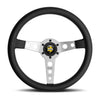 Porsche MOMO Prototipo Steering Wheel - Silver 350mm PRO35BK0S