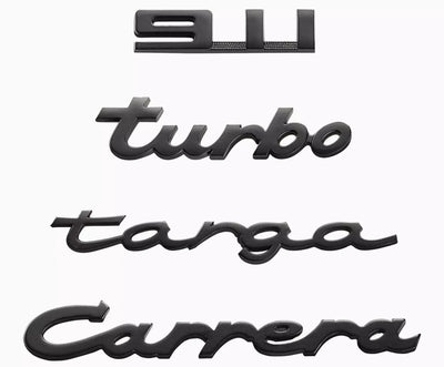 Porsche Magnet Logo Set Black Turbo - Targa - Carrera - 911 - WAP0502020NSET WAP0502020NSET