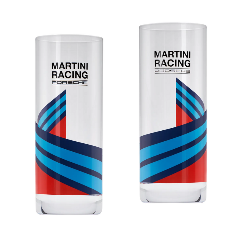 Porsche Martini Racing Long Drink Glasses - Set Of 2