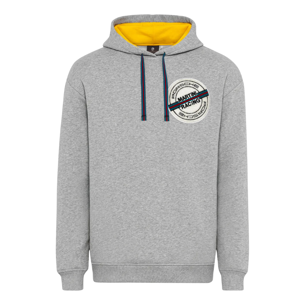 Porsche Martini Racing Mens Pullover Hoodie - Gray