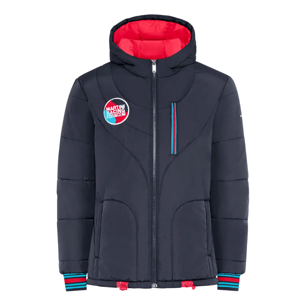 Porsche Martini Racing Mens Quilted Jacket - Dark Blue